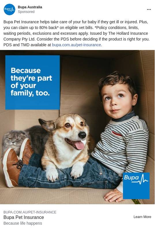 Bupa Pet Insurance Help Protect Your Pet From The Unexpected Ad