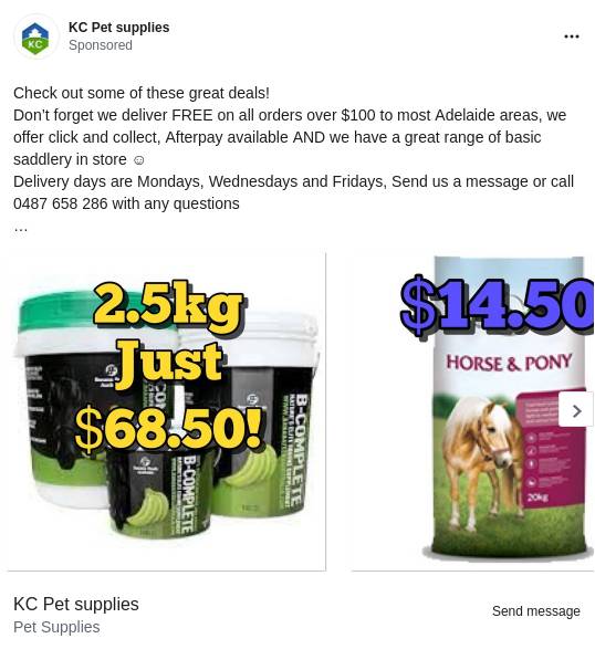 KC Pet Supplies Your Online Pet Shop Ad