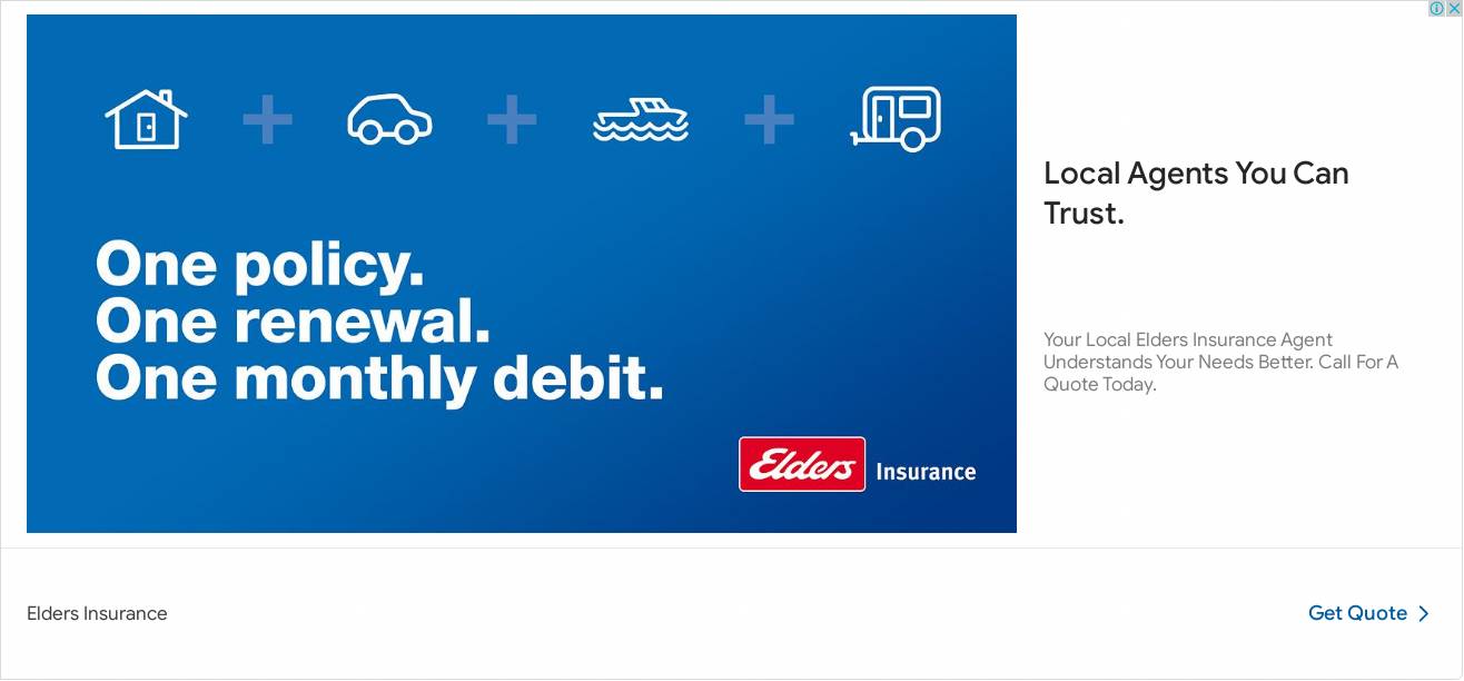 Personal insurance home and contents, car & more Elders Insurance Ad