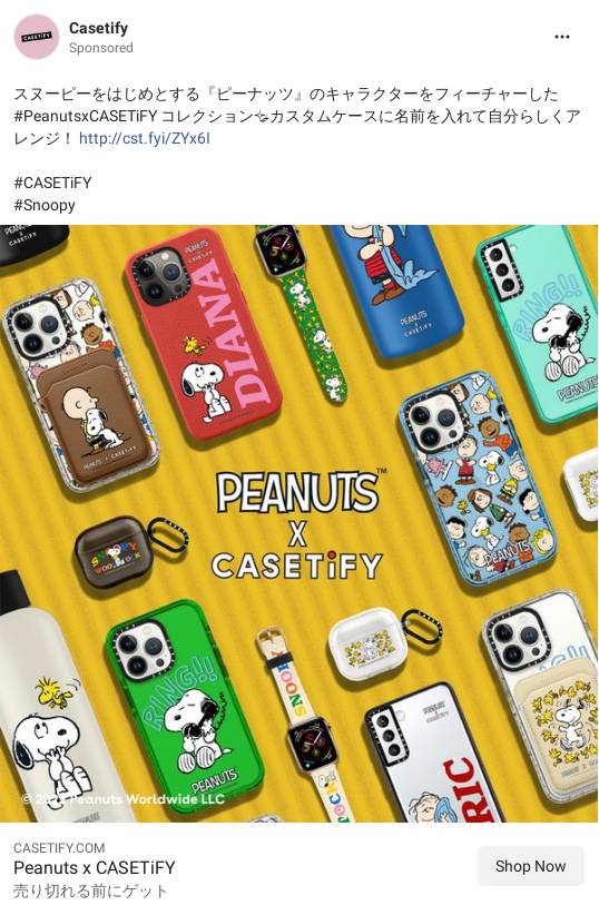 Peanuts CASETiFY Ad Bigdatr
