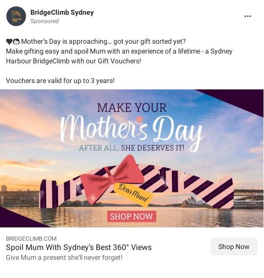 Sydney Harbour BridgeClimb Gift Vouchers Buy Now Ad Bigdatr