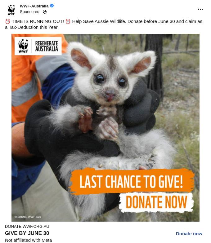 Wildlife Crisis Appeal Tax Deductible Charity Donation WWFAustralia