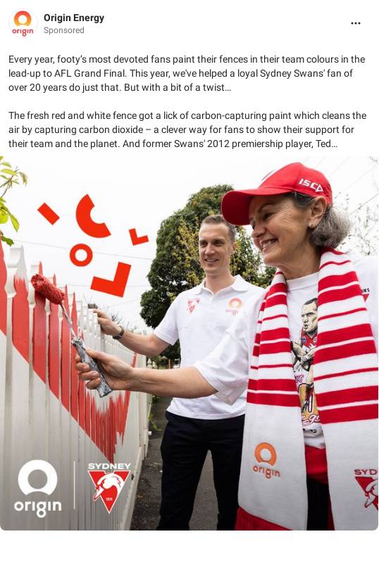 Award Winning Electricity, Gas and provider in Australia Origin Energy Ad Bigdatr