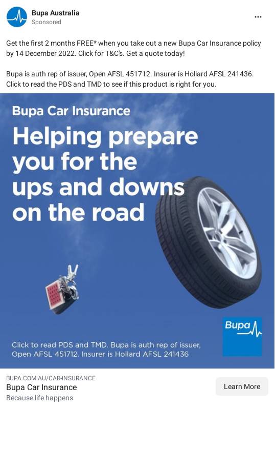 Bupa Ad
