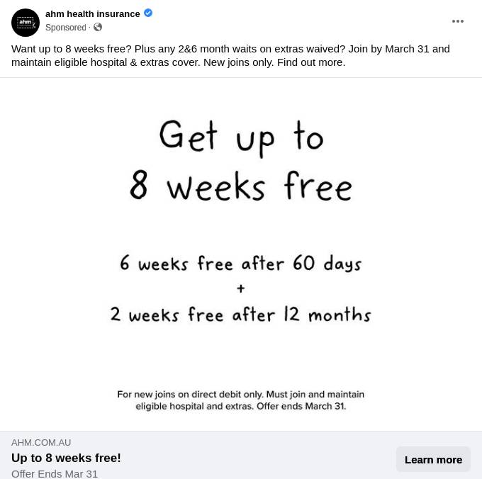 Health insurance deal Private health insurance offers ahm Ad Bigdatr