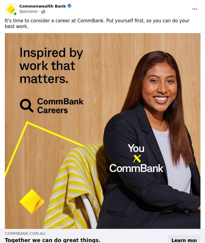 Careers CommBank Ad Bigdatr