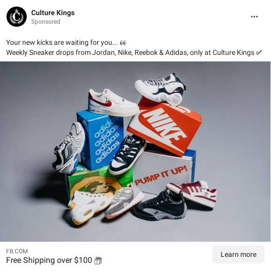 Culture Kings Streetwear Clothing & Sneakers Online Ad Bigdatr