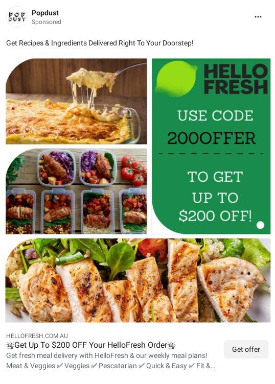 Meal Kit Delivery Plans & Food Boxes HelloFresh Ad Bigdatr