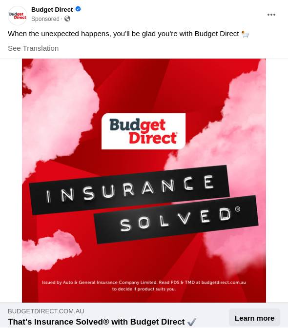 Budget Direct Insurance 2023 Insurer of the Year Ad Bigdatr