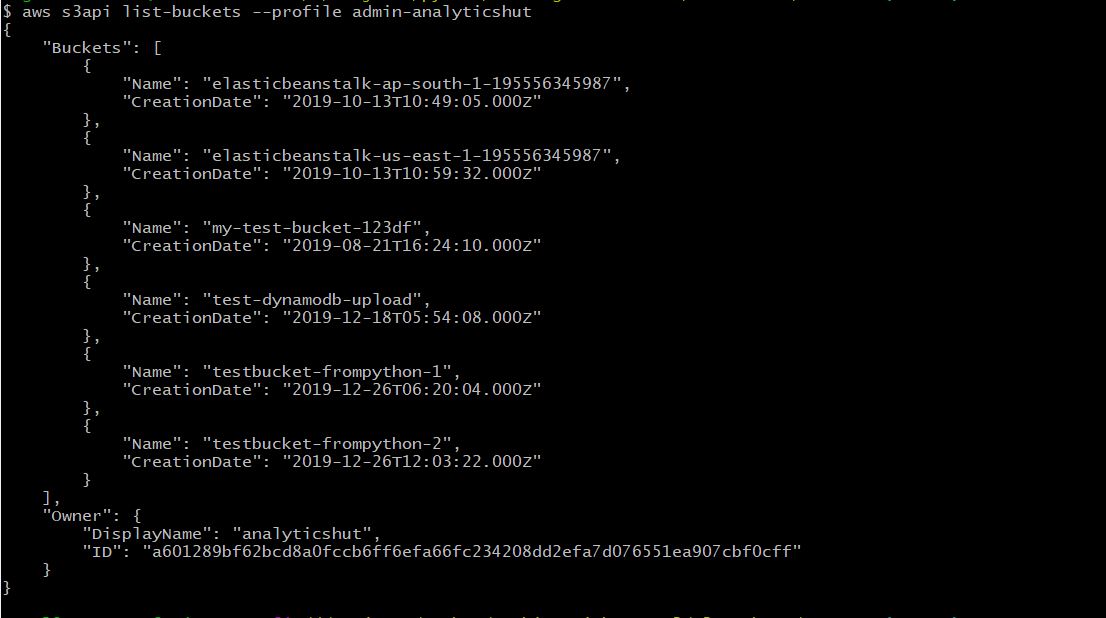 List S3 buckets easily using Python and CLI