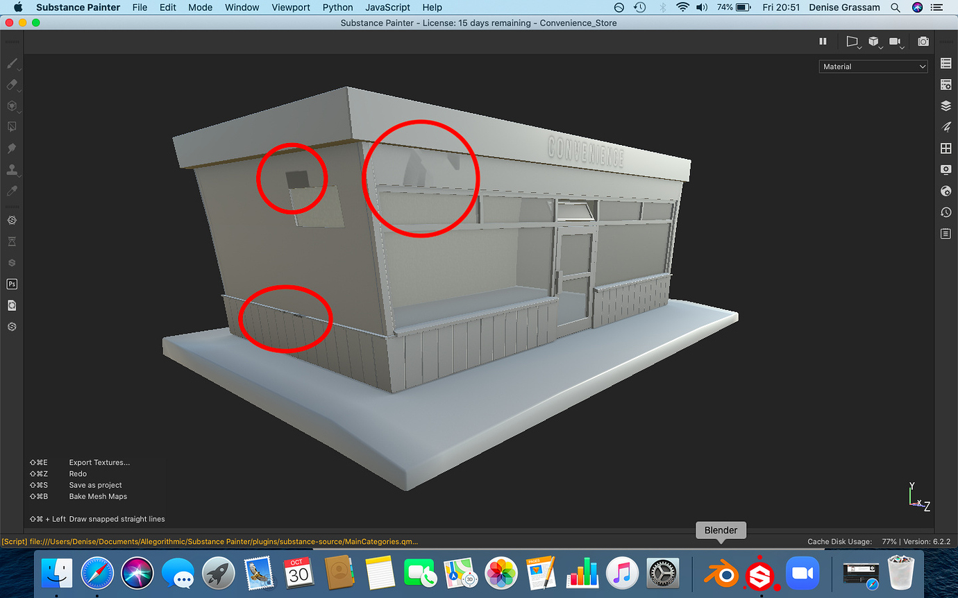 Missing objects when importing FBX to Substance painter Materials and Textures Blender