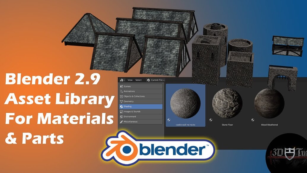 Blender 2.9 Asset Library Manager For Materials & Parts Tutorials