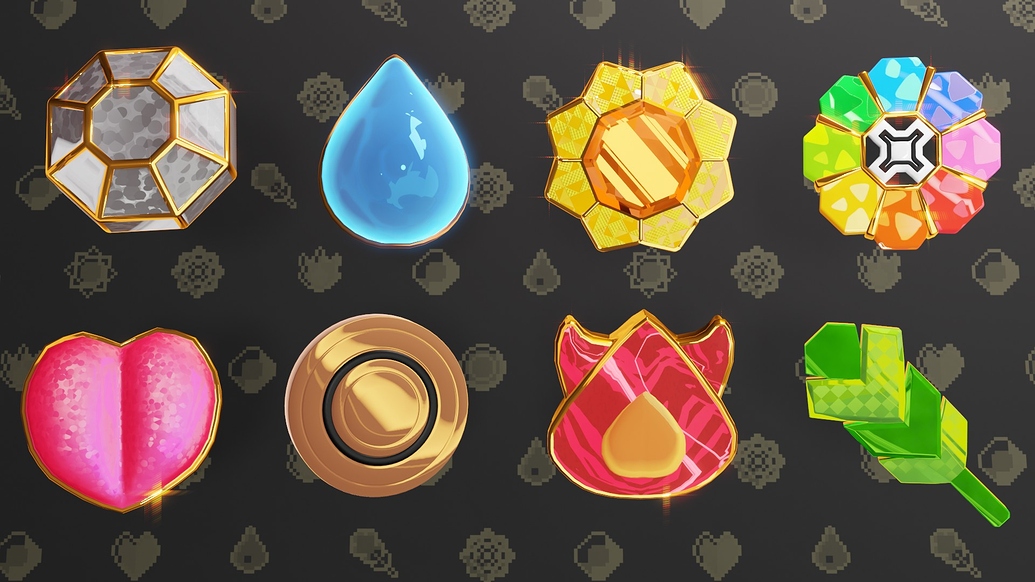 Modern Gen 1 Pokemon Badges Finished Projects Blender Artists Community