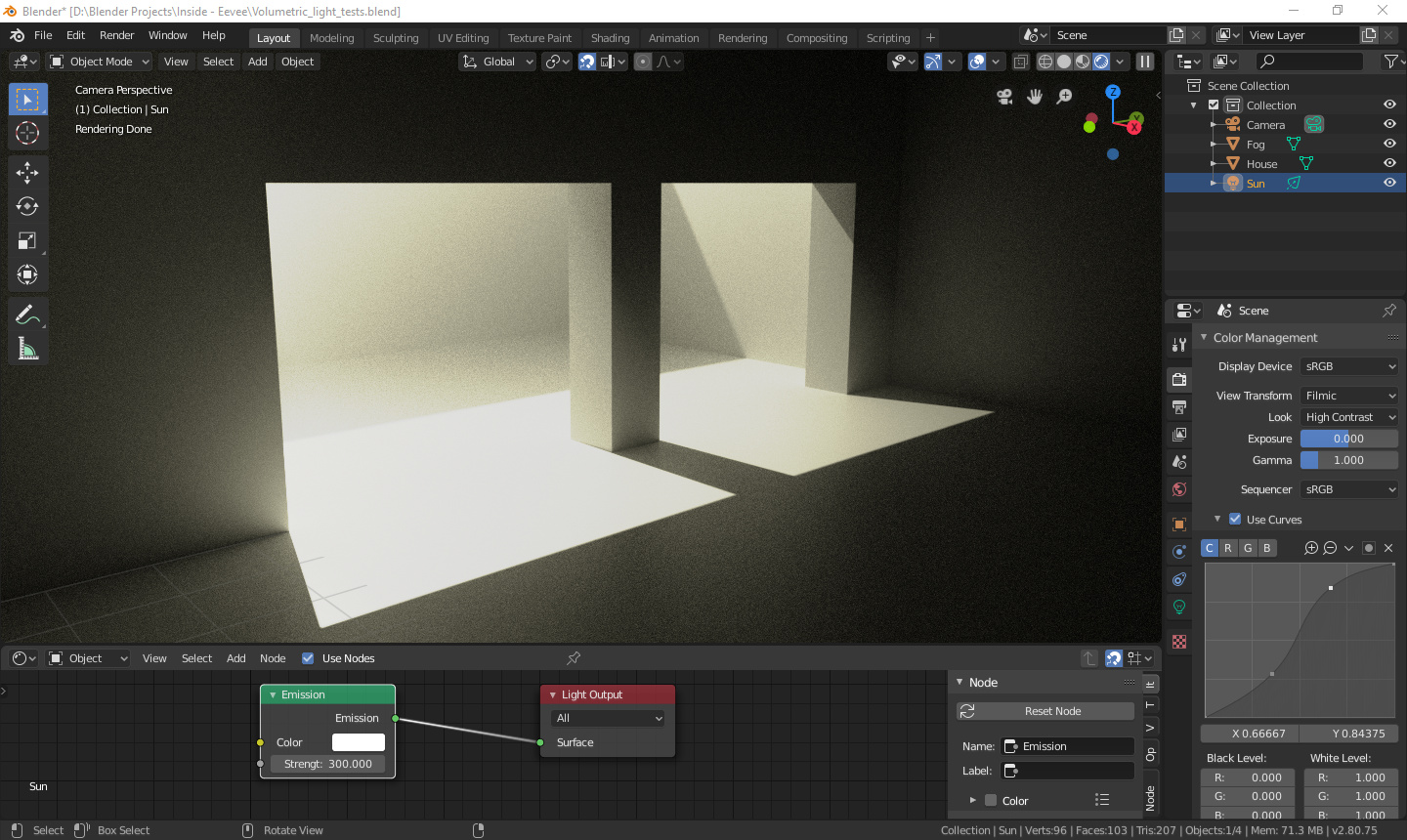 Volumetric lights and shadows in Cycles Lighting and Rendering