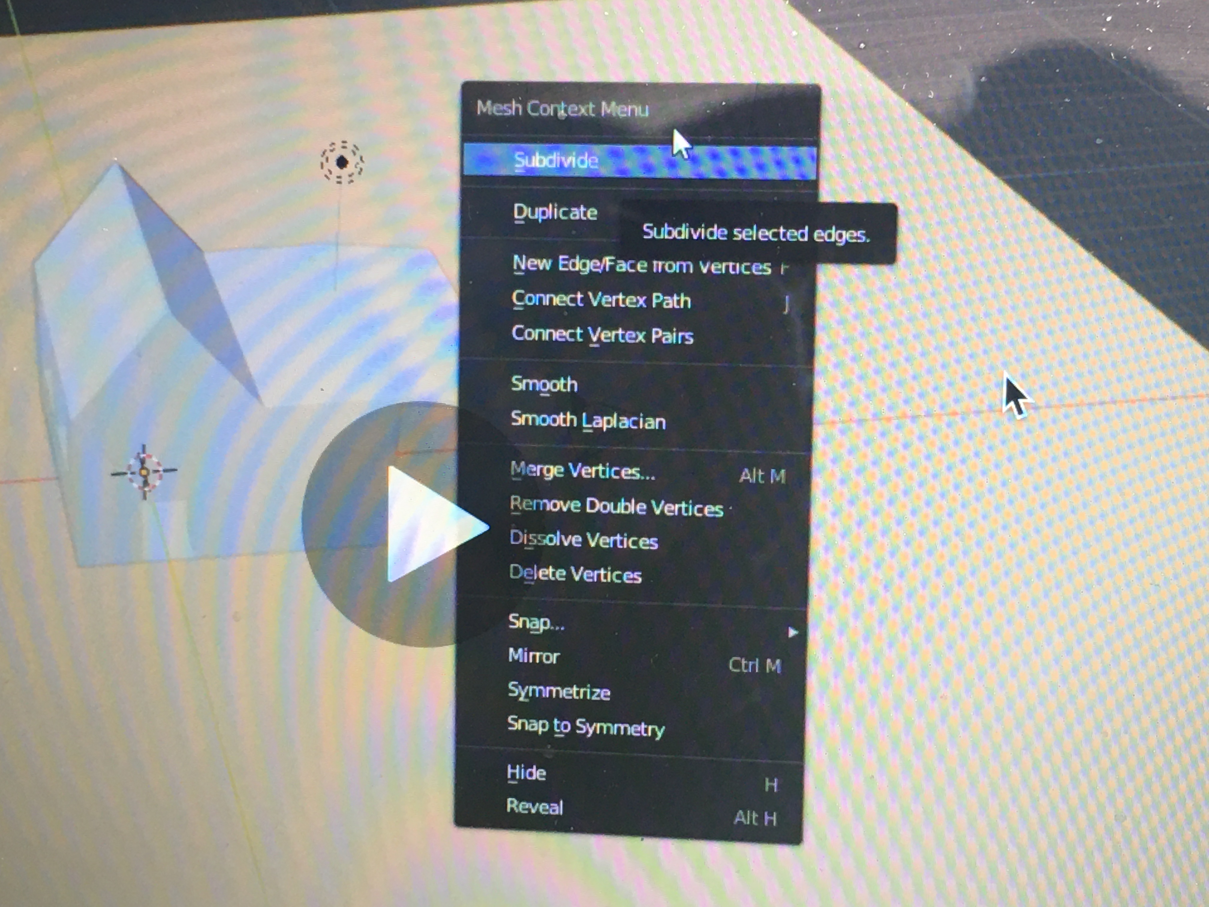 Mesh context menu not appearing on right click? Technical Support