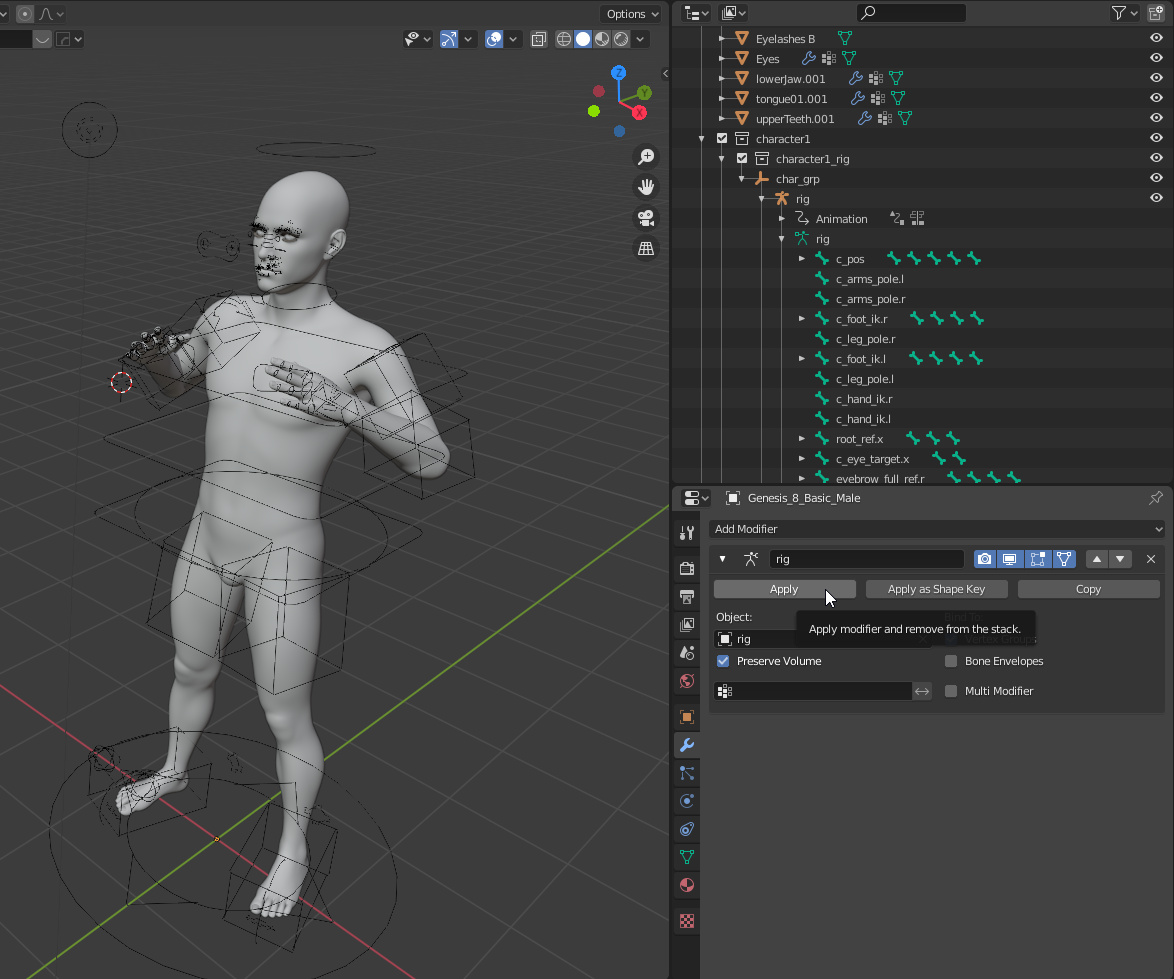 Move Armature Rig into Pose Position Animation and Rigging Blender