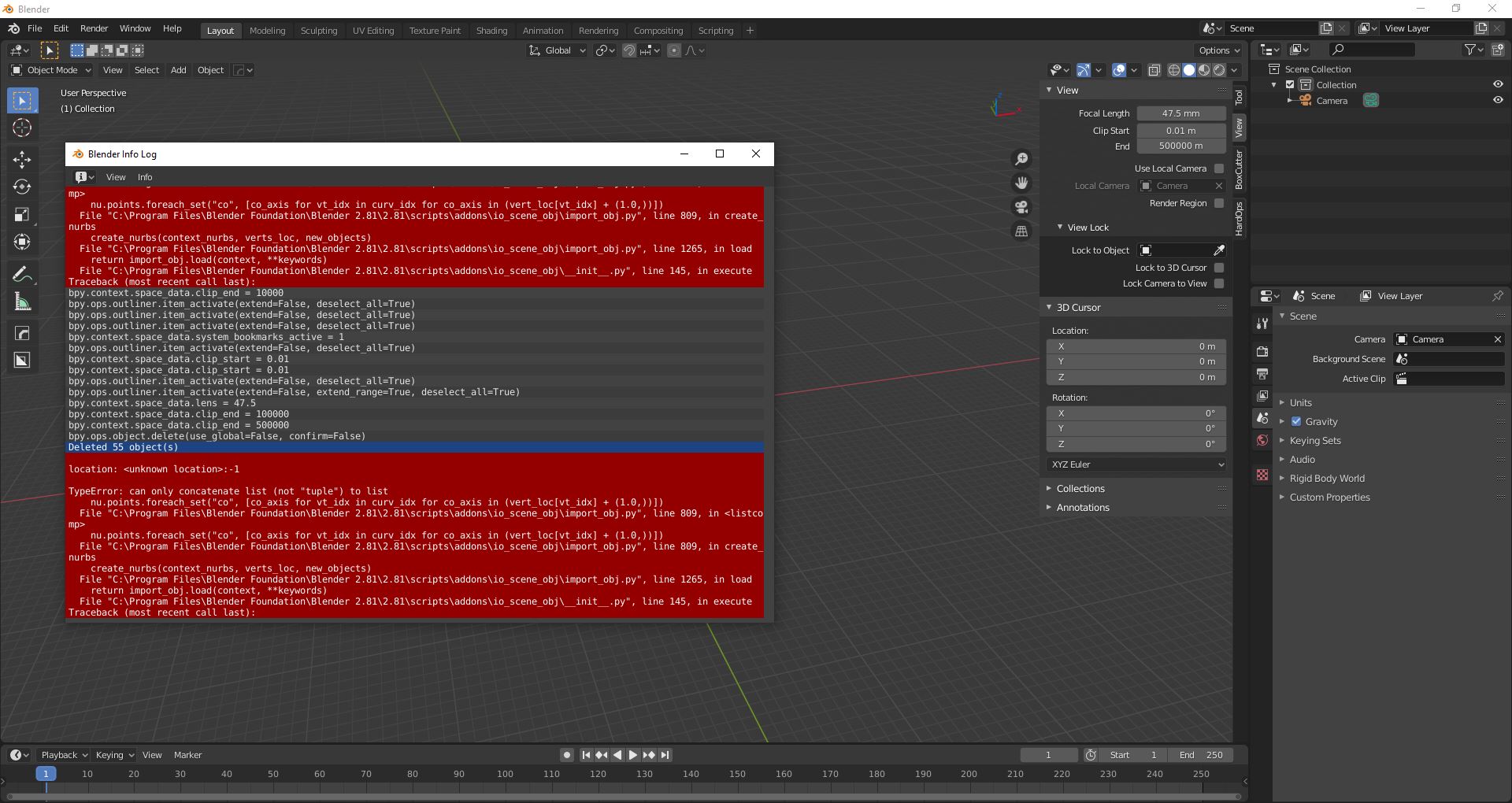 OBJ import error Modeling Blender Artists Community
