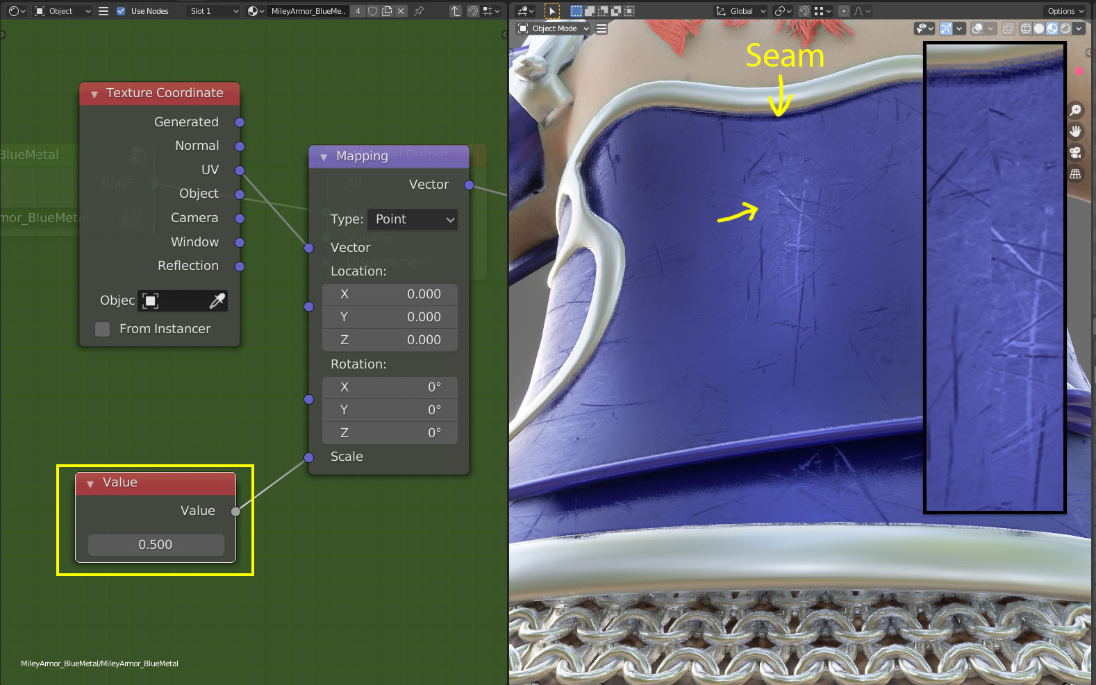 How to remove texture seam's artifact? Materials and Textures