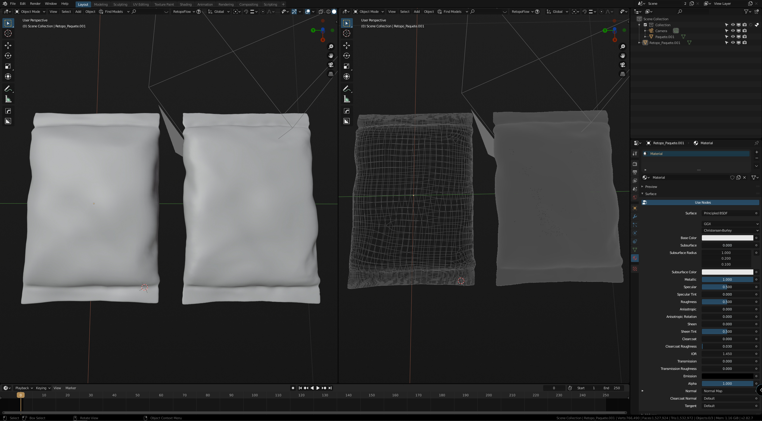 Baking normals from a High Poly mesh to a low poly subtle issue