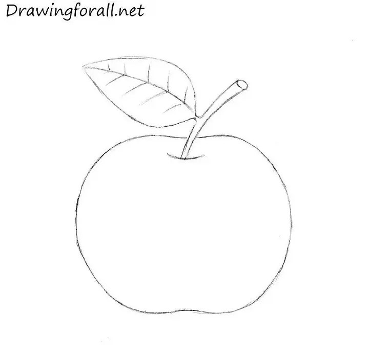 25 Easy Apple Drawing Ideas How To An Draw Apple Blitsy