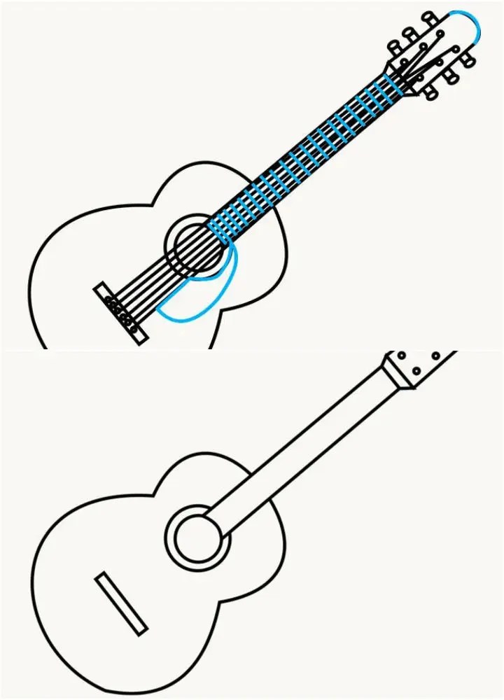 20 Easy Guitar Drawing Ideas How To Draw A Guitar Blitsy