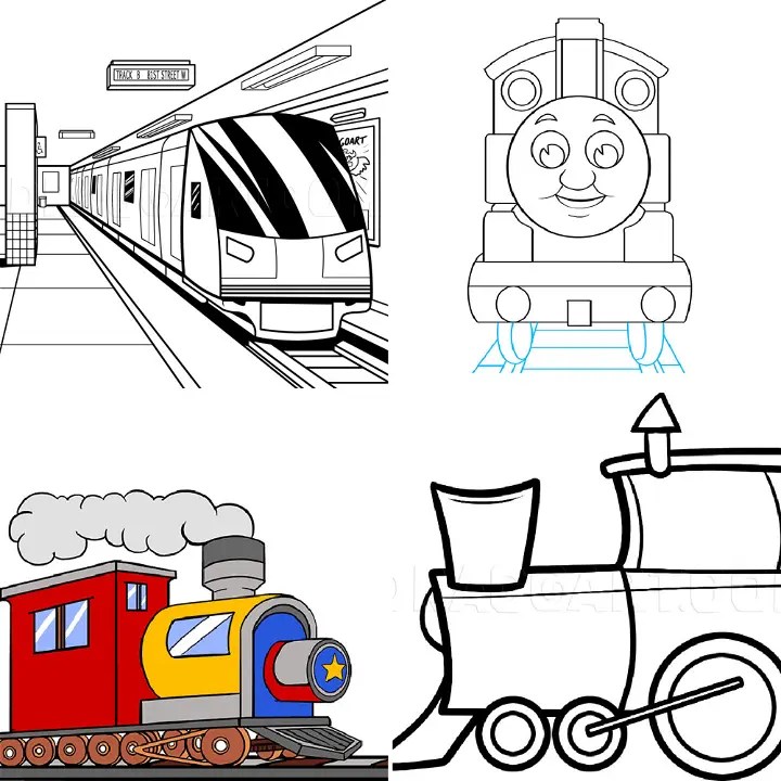 25 Easy Train Drawing Ideas How to Draw a Train