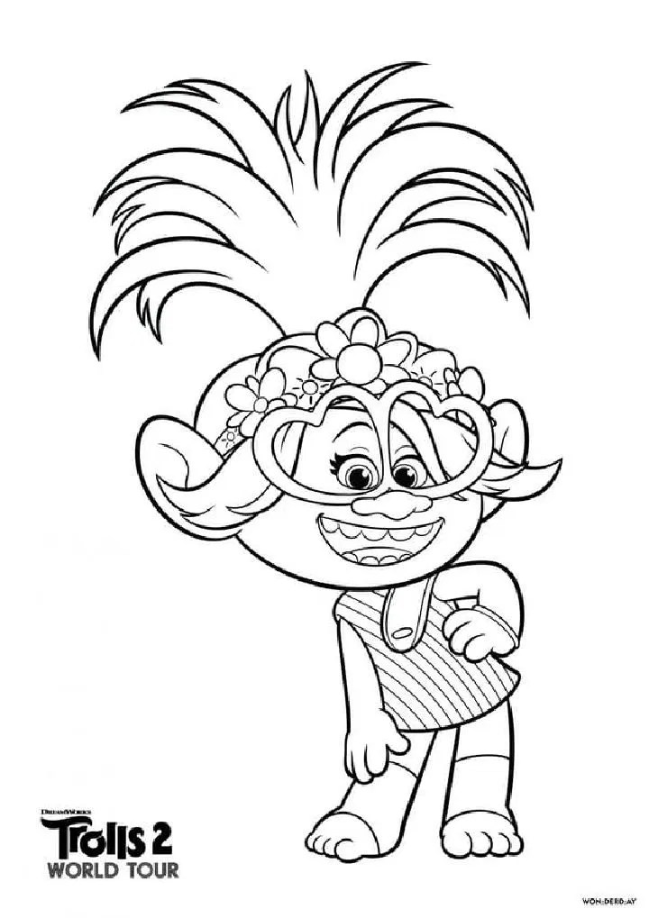 25 Free Trolls Coloring Pages for Kids and Adults