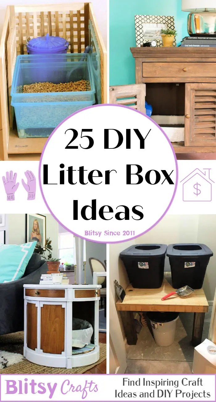 25 DIY Litter Box Ideas to Make Blitsy
