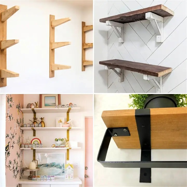 Cheap DIY Shelf Brackets (15 Ways) Blitsy