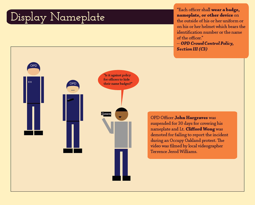 A visual explainer of laws that govern police crowd control tactics at protests in Oakland, CA