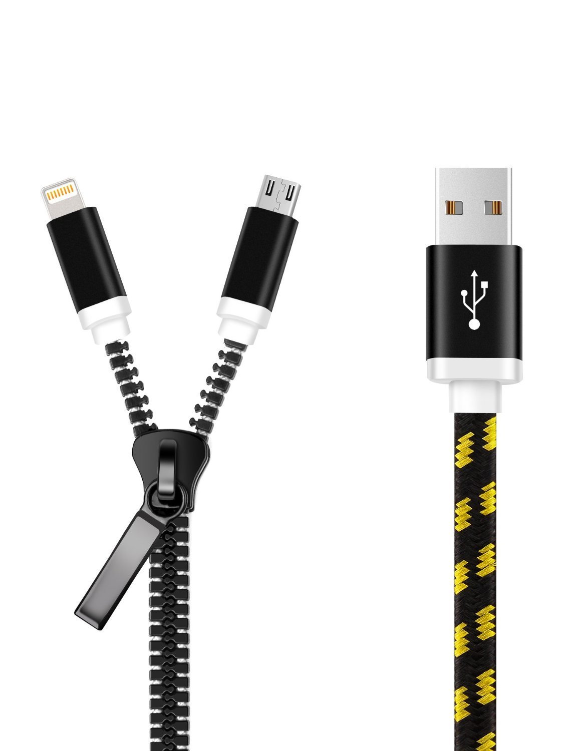 A cheap dual Apple Lightning and USB micro charging cable