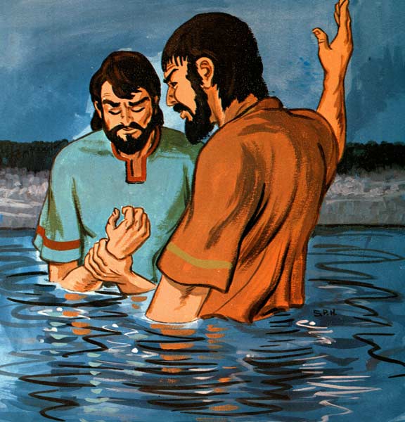 “Alma Baptized Zeezrom” Illustration of Alma 1512 • Book of Mormon