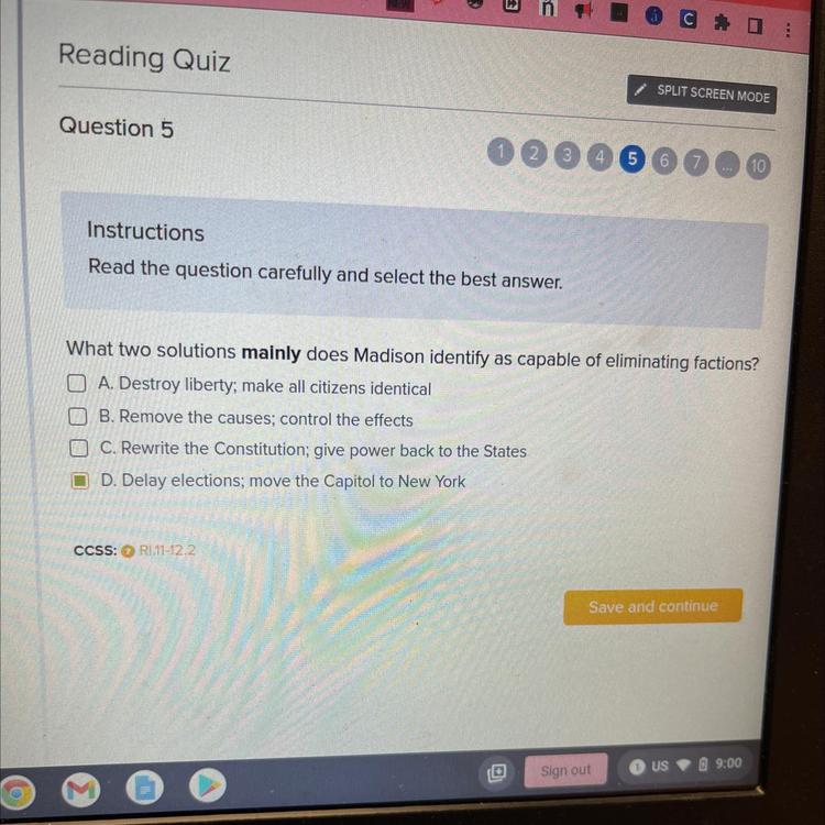 [FREE] Instructions Read the question carefully and select the best