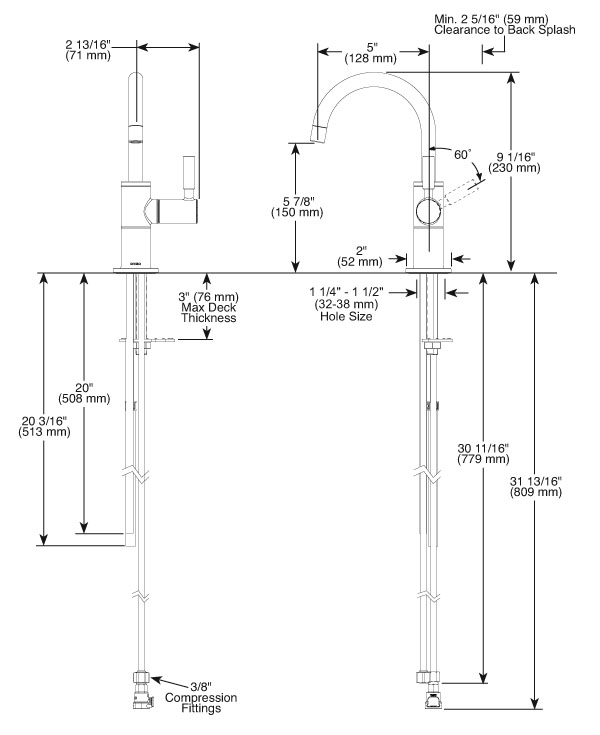 Brizo® Instant Hot Faucet with Arc Spout