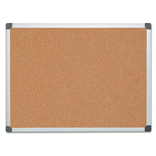 Value Cork Bulletin Board With Aluminum Frame, 36 X 48, Natural