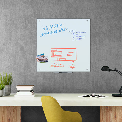 Glass Dry Erase Board Value Pack, 36 X 36, White