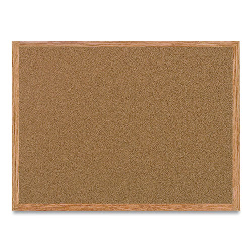 Value Cork Bulletin Board With Oak Frame, 36 X 48, Natural