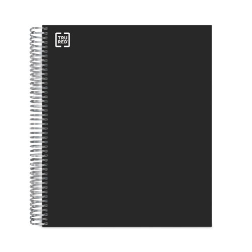 Premium FiveSubject Notebook, Medium/College Rule, Black Cover, 11 x 8