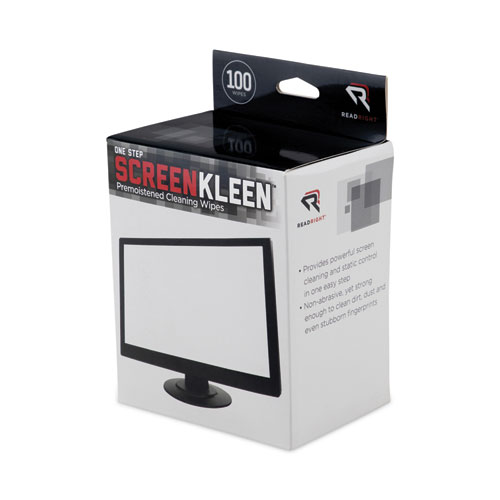 Onestep Crt Screen Cleaning Pads, 5 X 5, Cloth, White, 100/box