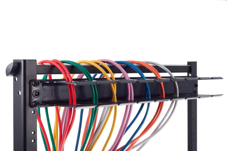 Great Lakes 1RU Horizontal SingleSided Cable Organizer w/ Cover