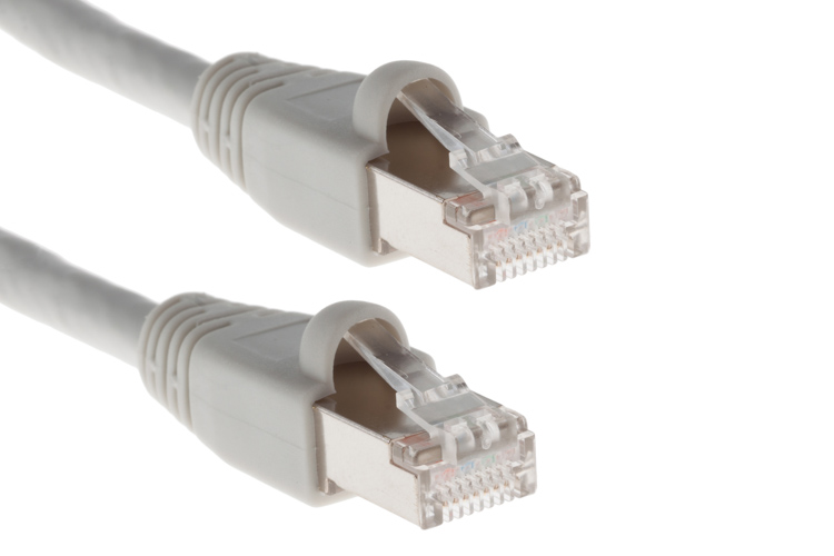 Cat6A Ethernet | 1 ft | Gray | Shielded | Booted | Free Shipping