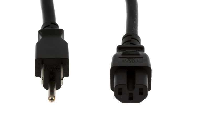AC Power Cord 515P to C15 14 AWG 6 ft Black