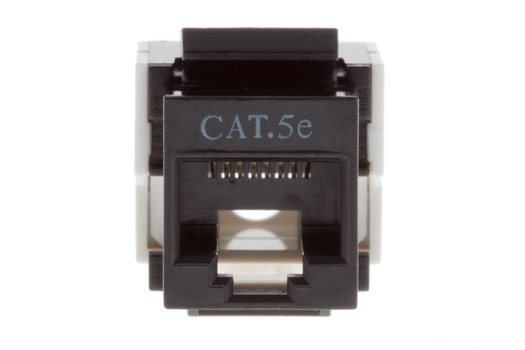 Cat5e RJ45 110 Type Keystone Jack Black Ships Fast