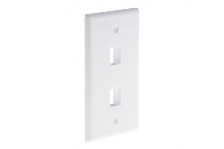 Keystone Wall Plate 2 Port White Fast Shipping