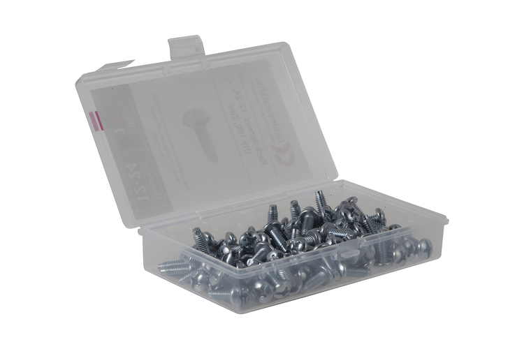 Premium Rack Mount Screws 1224 Thread Zinc Finish Rack Hardware