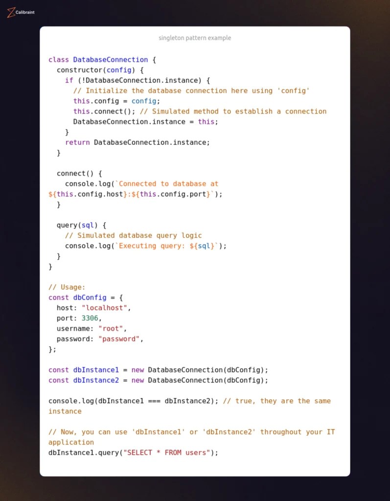 Understanding The Singleton Design Pattern In JavaScript Calibraint