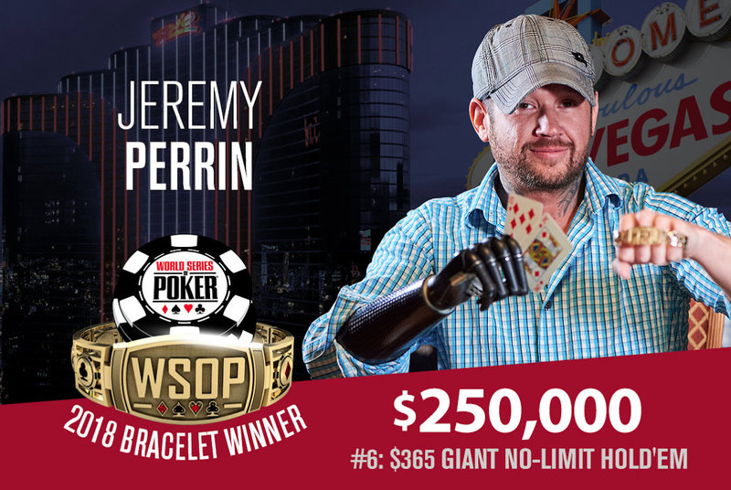 Jeremy Perrin Wins 2018 World Series of Poker 365 'Giant' Nolimit