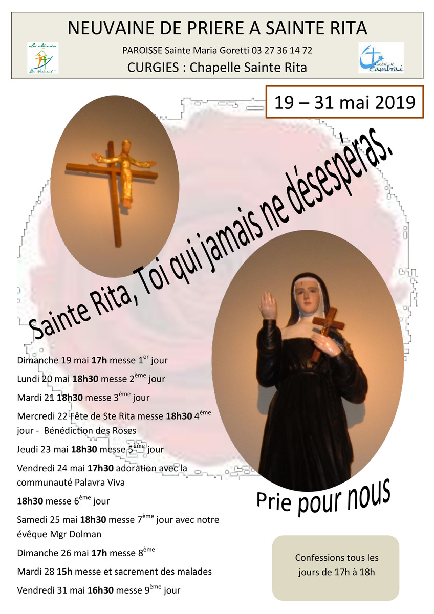 Neuvaine Ste Rita à Curgies