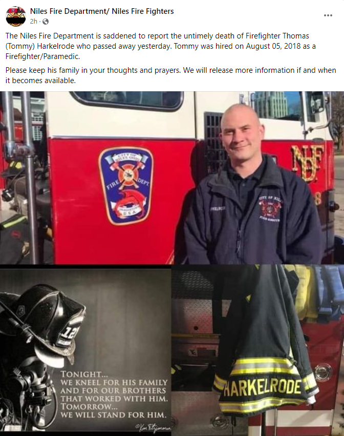 Ohio firefighterparamedic dies unexpectedly