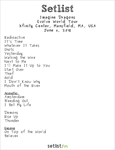 Imagine Dragons Set List 2023 Imagine Dragons 'Evolve Tour' Highlights + Live Photos | Setlist.fm